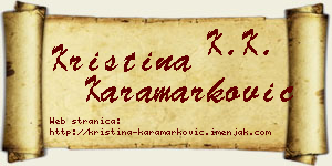 Kristina Karamarković vizit kartica